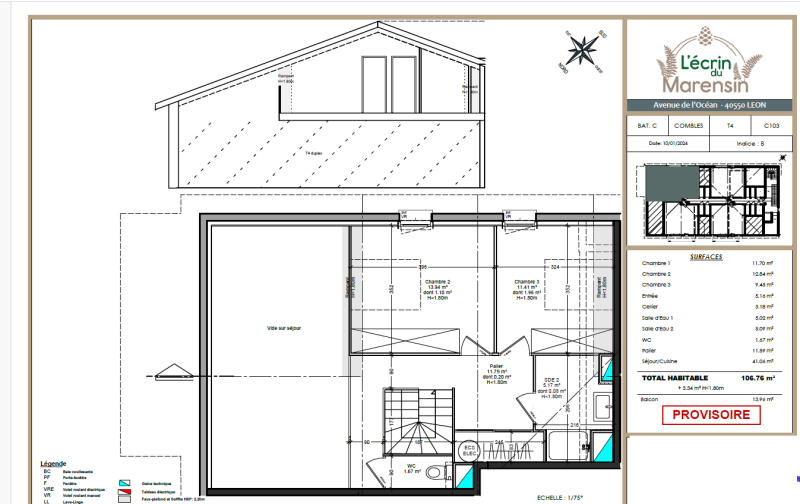 Appartement 4 pièces Leon disponible à la Vente